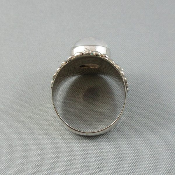 Bague, péristérite, argent – Image 5