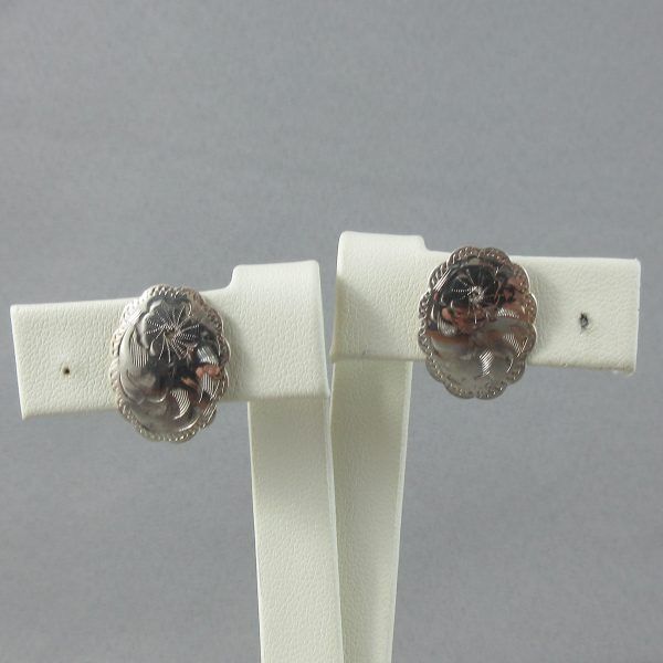 Silver stud earrings, BIRKS