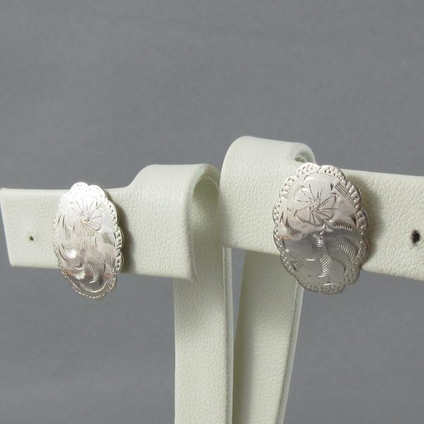 Silver stud earrings, BIRKS - Image 2
