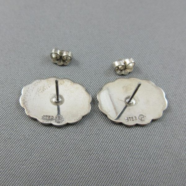 Silver stud earrings, BIRKS - Image 4