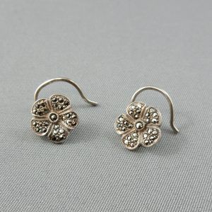 Marcasite, silver earrings