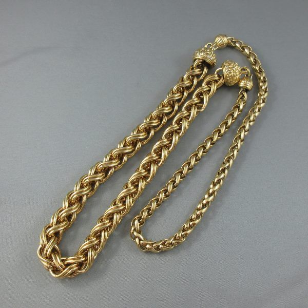 Collier et bracelet, métal doré – Image 2