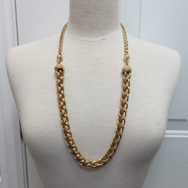 Collier et bracelet, métal doré – Image 3