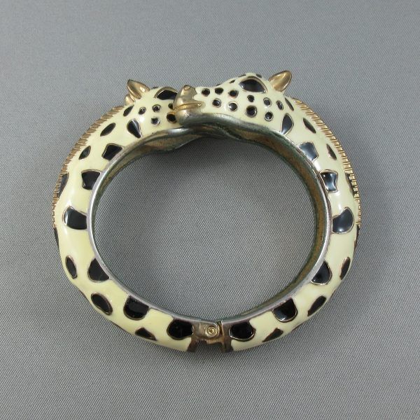 Bracelet rigide à penture, 2 girafes