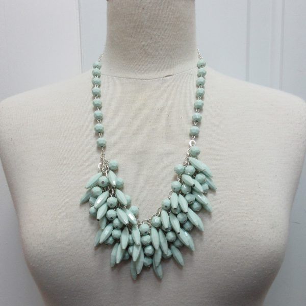 Collier et bracelet, verroterie verte – Image 2