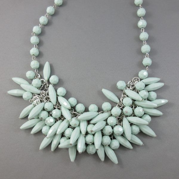 Collier et bracelet, verroterie verte – Image 3