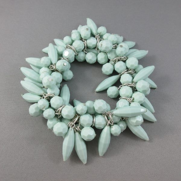 Collier et bracelet, verroterie verte – Image 4