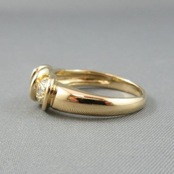 Bague, 9 diamants, 18K jaune – Image 5