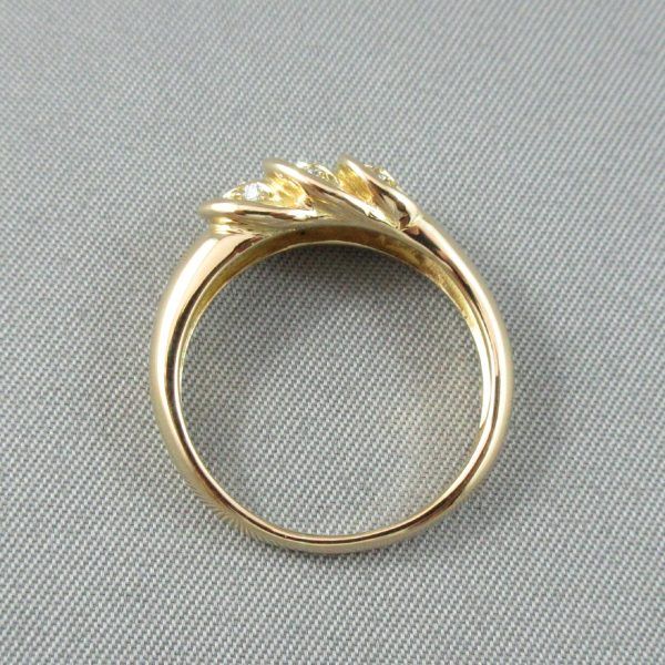 Bague, 9 diamants, 18K jaune – Image 6