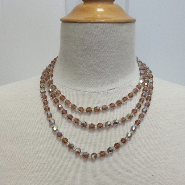 Brown northern lights stones, long necklace and bracelet, - Image 2