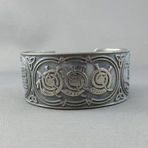 Cuff bracelet, pewter
