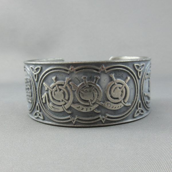 Cuff bracelet, pewter