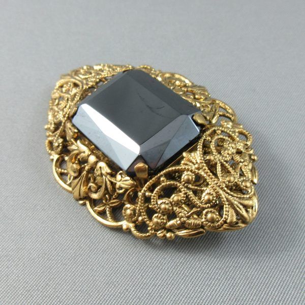 Broche, verroterie noire – Image 2