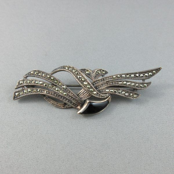 Marcasites, 4 silver brooches - Image 6