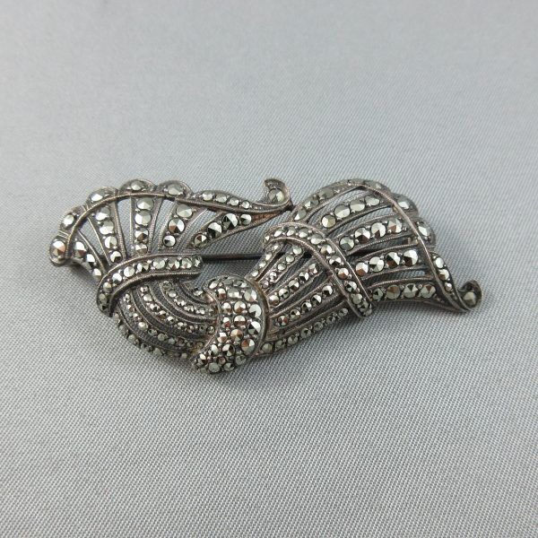 Marcasites, 4 silver brooches - Image 4