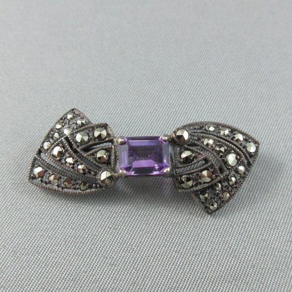 Marcasites, 4 silver brooches - Image 5