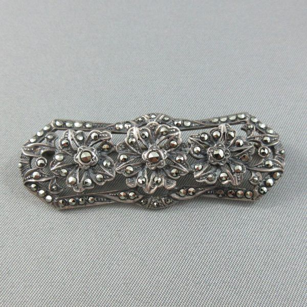 Marcasites, 4 silver brooches - Image 6
