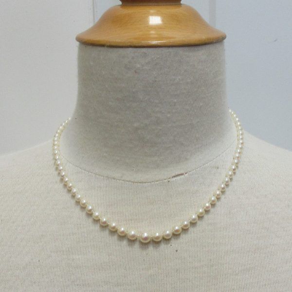 Collier, perles Akoya, 10K blanc – Image 2